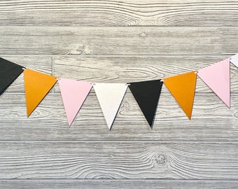 Pink Halloween Garland, 1st Birthday Triangle Bunting, Cake Smash Bunting, Spooky One Birthday Girl, Halloween Birthday, Our Little Boo