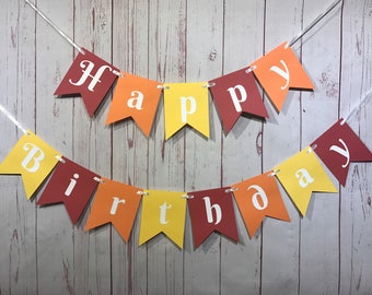 fall birthday banner etsy