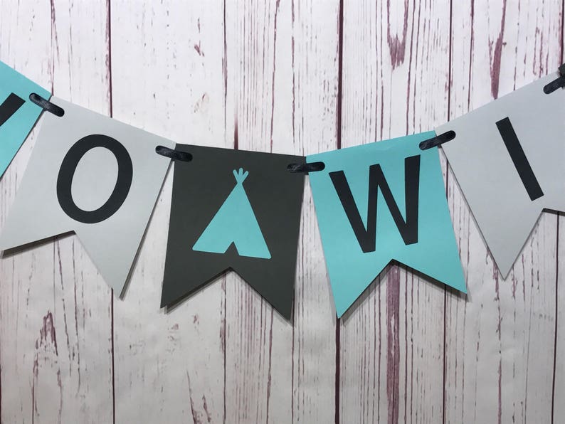 Two Wild Birthday, Two Wild Banner, 2nd Birthday, Second Birthday, Two Wild Boy, Tribal Party, Teepee, Boy Birthday Party, Birthday Banner image 4