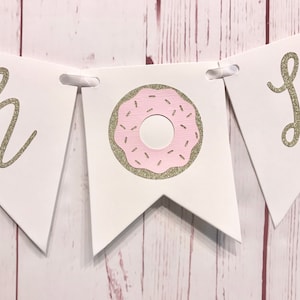 Sprinkled With Love Banner, Baby Sprinkle Banner, Donut Grow Up Party, Donut Baby Shower Banner, Gender Neutral Baby Shower, Donut Party image 3