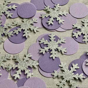 50 Purple Snowflake Confetti, Winter Onederland Party, Baby Its Cold Outside Baby Shower, Winter 1st Birthday, Onederland Birthday Decoratio