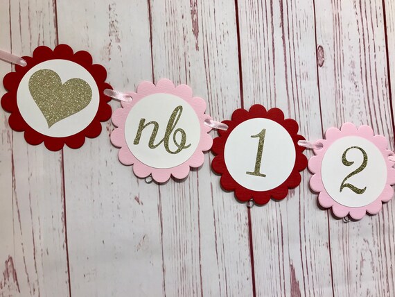 Sweetheart 1st Birthday, First Year Photo Banner, Sweetheart Turning One, Little Sweetheart Party, Valentines Birthday Banner, 1st Year Baby Il_570xn