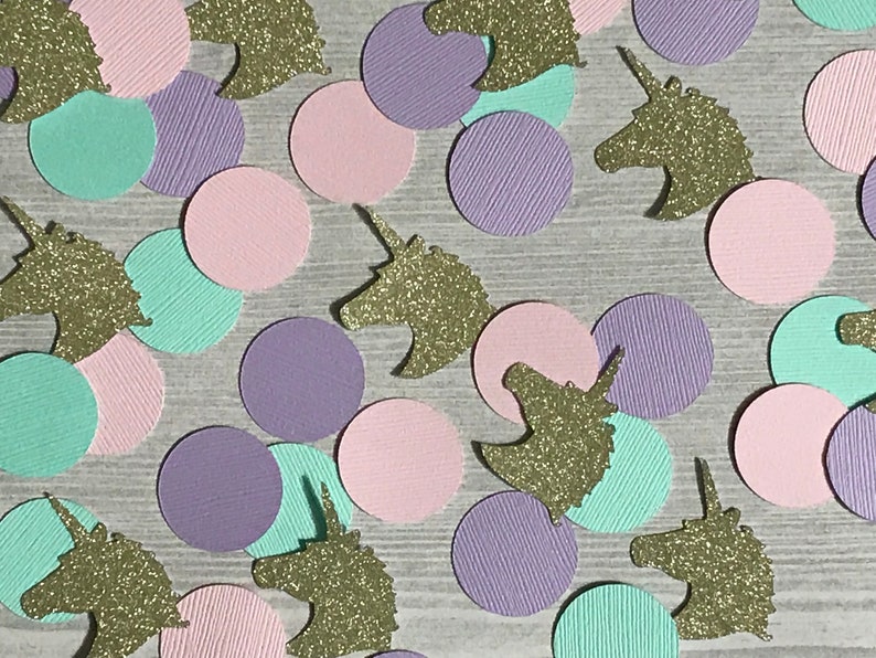 50 Unicorn Confetti Pastel Confetti Unicorn 1st Birthday Etsy