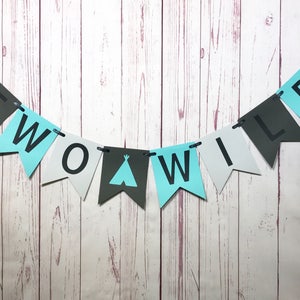 Two Wild Birthday, Two Wild Banner, 2nd Birthday, Second Birthday, Two Wild Boy, Tribal Party, Teepee, Boy Birthday Party, Birthday Banner image 1