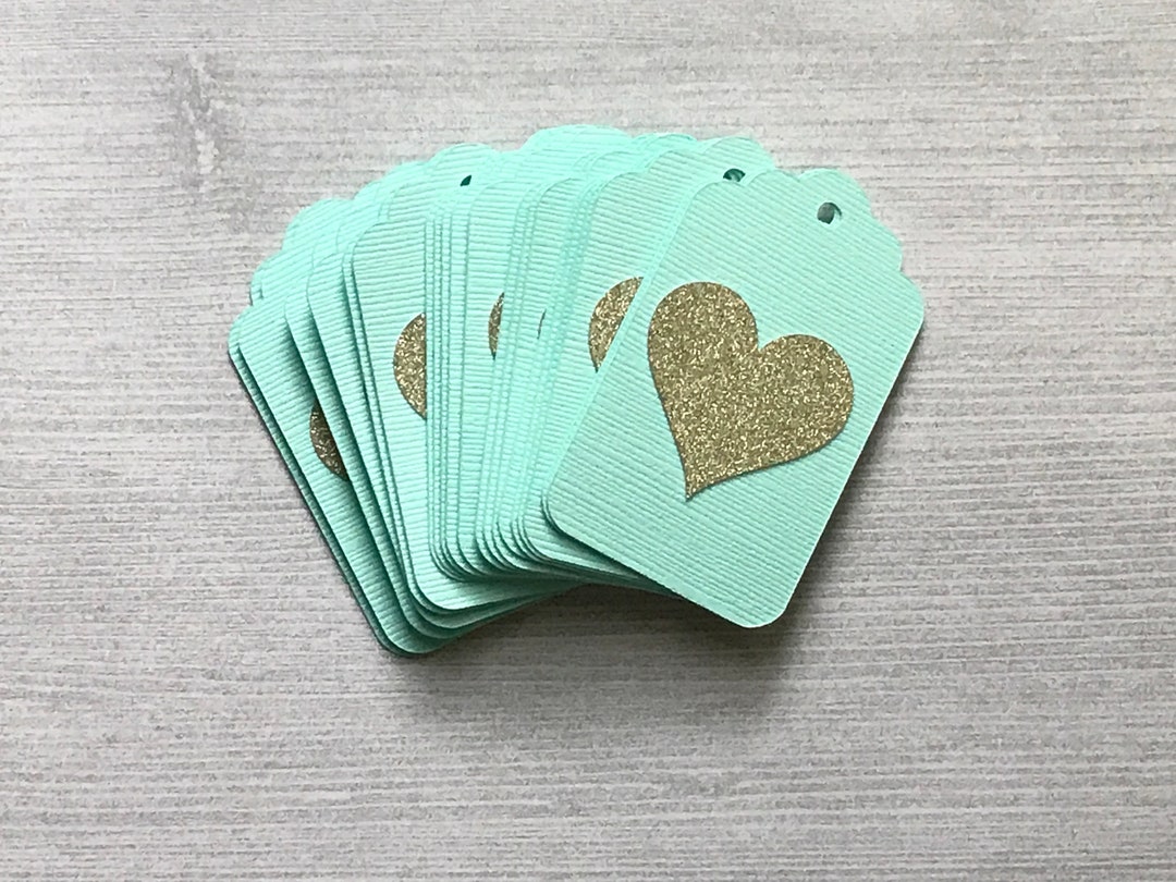 Mint and Gold Tags, Mint to Be Tags, Mint to Be Favor, Mint Bridal