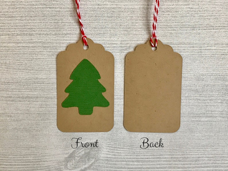 Handmade Christmas Gift Tags, Christmas Gift Wrapping, Kraft Christmas Tags With String, Christmas Decor, Holiday Gift Tag, Tree Gift Tag image 4