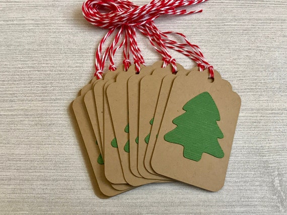 Handmade Christmas Gift Tags, Christmas Gift Wrapping, Kraft Christmas Tags  With String, Christmas Decor, Holiday Gift Tag, Tree Gift Tag 