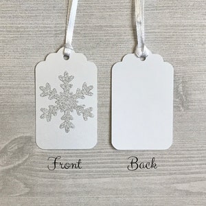 Snowflake Gift Tags, Baby Its Cold Outside Gift Tags, Winter Baby Shower, Winter Onederland, Winter Wedding Decor, White Christmas Gift Tags image 5