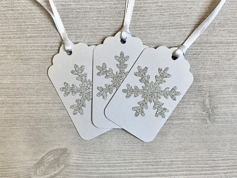 Snowflake Gift Tags, Baby Its Cold Outside Gift Tags, Winter Baby Shower, Winter Onederland, Winter Wedding Decor, White Christmas Gift Tags image 3