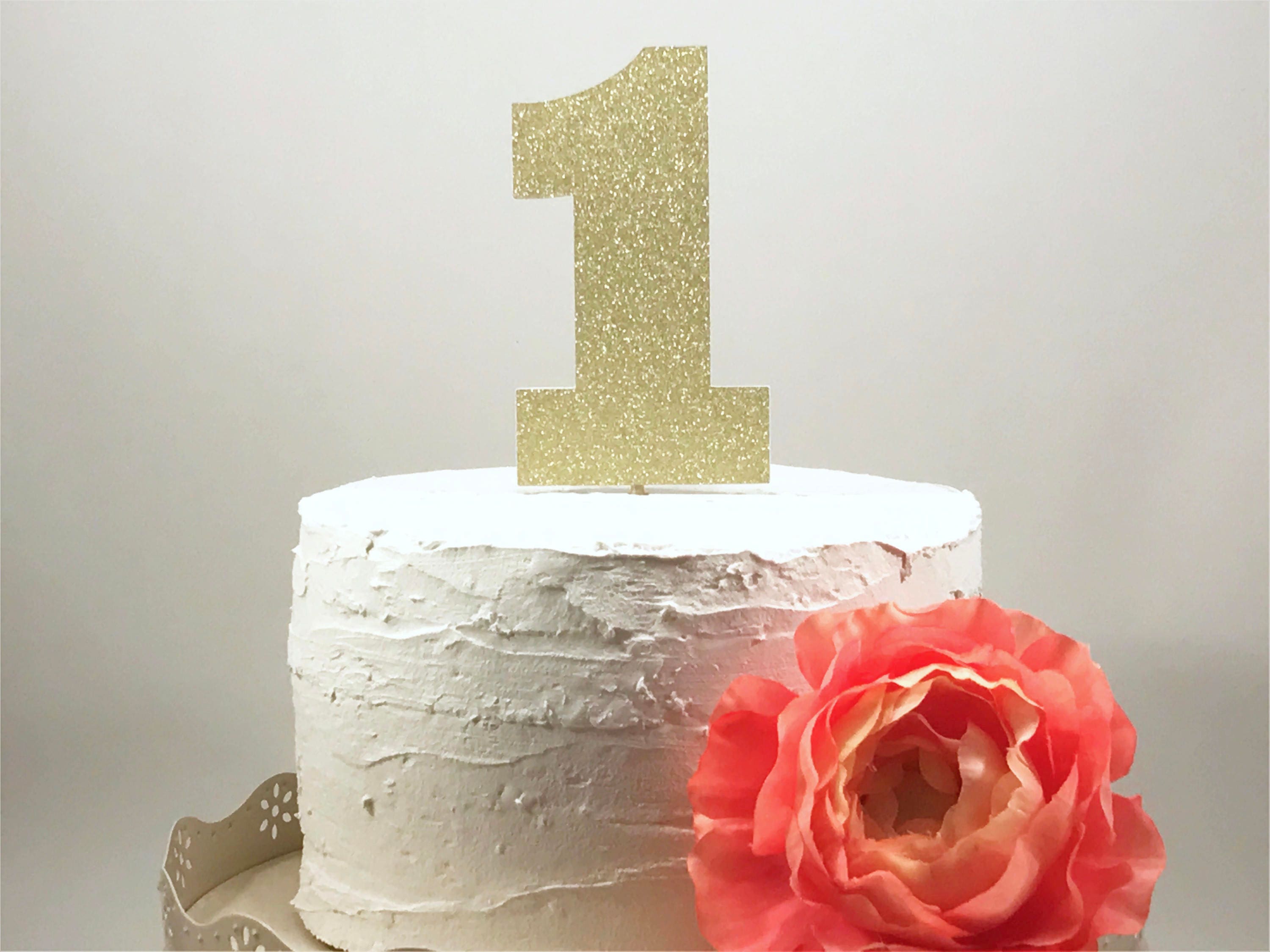 Number 1 Cake Topper First Birthday Cake 1 Cake Topper | Etsy