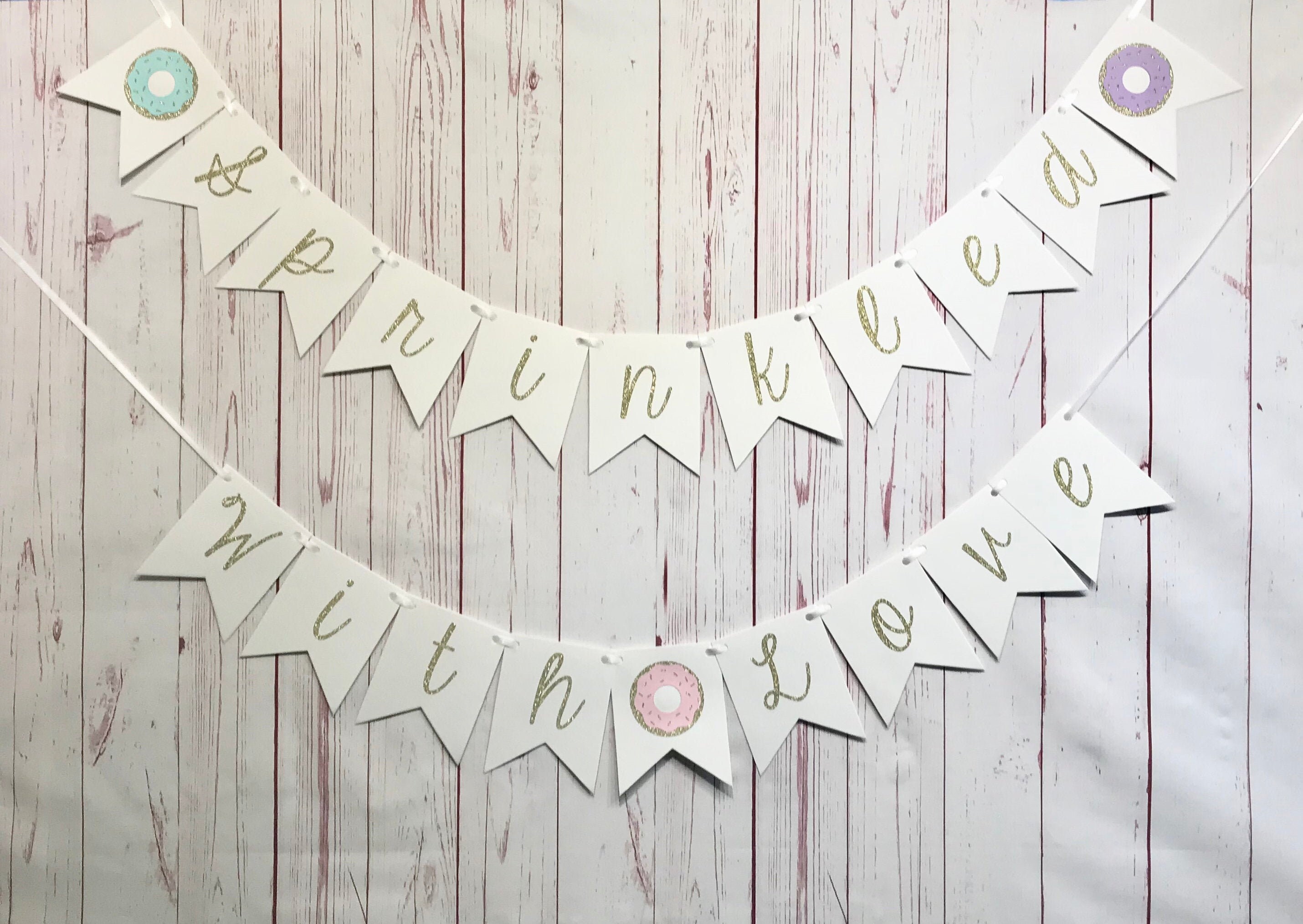 Sprinkled With Love Banner Baby Sprinkle Banner Donut Grow Etsy