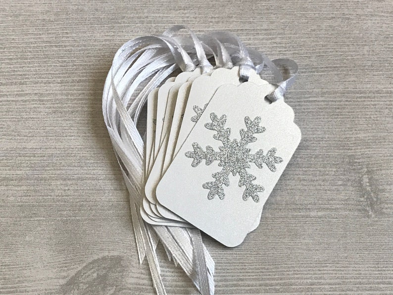 Snowflake Gift Tags, Baby Its Cold Outside Gift Tags, Winter Baby Shower, Winter Onederland, Winter Wedding Decor, White Christmas Gift Tags image 1