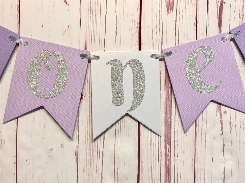 Purple Winter Onederland Highchair Banner, Snowflake High Chair Banner, Snowflake 1st Birthday Banner, Ice Princess Party, One High Chair image 4
