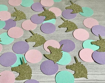 50 Unicorn Confetti, Pastel Confetti, Unicorn 1st Birthday, Glitter Unicorn, Pastel Rainbow Party, Unicorn Party Decorations, Table Scatter