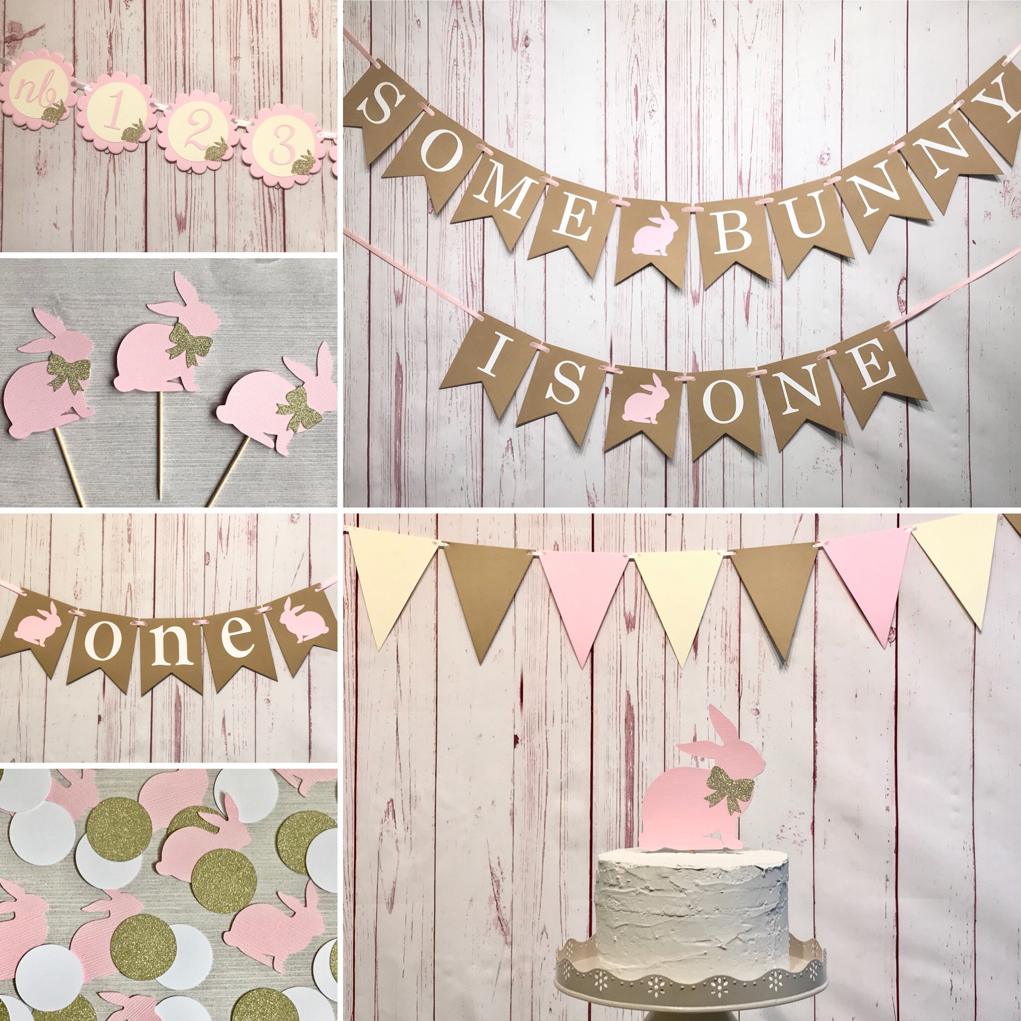Some Bunny Is Turning One Party Package Bunny 1st Birthday Etsy