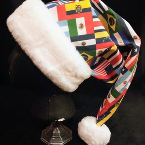 Multinational Flag Christmas Santa Hat