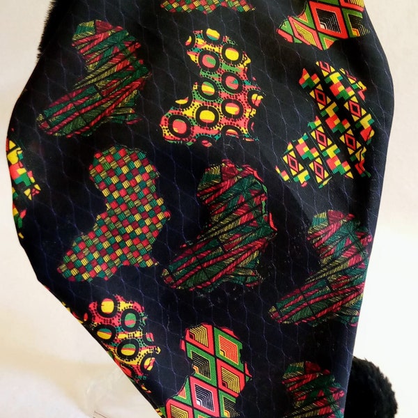 African Pride Christmas Santa Hat