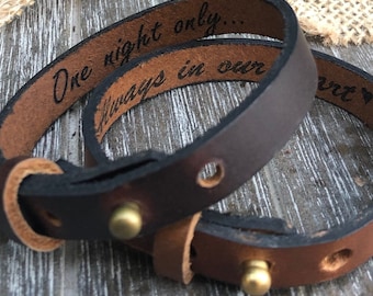 Adjustable Leather Bracelet, Personalized Mens Cuff, Father's Day Gift
