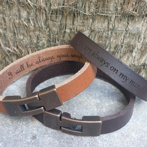 FREE SHIPPING-Bracelet For Men,Custom Men Jewelry,Personalize Leather Bracelet,Unisex Custom Bracelet,Leather Band Engraved,Custom Men Cuff