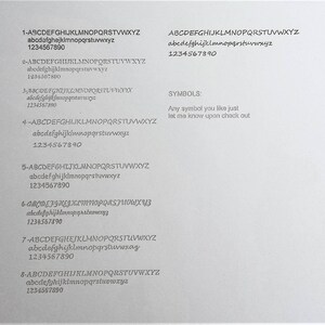 K&ouml;nnte beinhalten: Ein wei&szlig;es Blatt Papier mit schwarzer Schrift, das verschiedene Schriftstile f&uuml;r das Alphabet, Zahlen und Symbole zeigt. Der Text lautet: 1-ABCDEFGHIJKLMNOPQRSTUVWXYZ abcdefghijklmnopqrstuvwxyz 1234567890 2-ABCDEFGHIJKLMNOPQRSTUVWXYZ abcdefghijklmnopqrstuvwxyz 1234567890 3-ABCDEFGHIJKLMNOPQRSTUVWXYX abcdefghijklmnopqrstuvwxyz 1234567890 4-ABCDEFGHIJKLMNOPQRSTUVWXYZ abcdefghijklmnopqrstuvwxyz 1234567890 ABCDEFGHIJ K L M N O P QRSTUVWXYZ abcdefghijklmnopqrstuvwxyz 1234567890 SYMBOLS: Jedes Symbol, das Sie m&ouml;gen, lassen Sie es mich beim Auschecken wissen 5-ABCDEFGHIJKLMNOPQRSTUVWXYZ abcdefghijklmnopqrstuvwxyz 1234567890 6-ABCDEFGHEJ K L M N O P Q R S T U VWXYZ abcdefghijklmnopqrstuvwxyz 1234567890 7-ABCDEFGHEJKLMNOPQRSTUVWXYZ abcdefghijklmnopqrstuvwxaz 1234567890 8-ABCDEFGHIJKLMNOPQRSTUVWXYZ abcdefghijklmnopqrstuvwxyz 1234567890