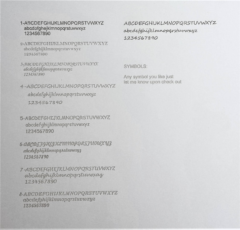 K&ouml;nnte beinhalten: Ein wei&szlig;es Blatt Papier mit schwarzer Schrift, das verschiedene Schriftstile f&uuml;r das Alphabet, Zahlen und Symbole zeigt. Der Text lautet: 1-ABCDEFGHIJKLMNOPQRSTUVWXYZ abcdefghijklmnopqrstuvwxyz 1234567890 2-ABCDEFGHIJKLMNOPQRSTUVWXYZ abcdefghijklmnopqrstuvwxyz 1234567890 3-ABCDEFGHIJKLMNOPQRSTUVWXYX abcdefghijklmnopqrstuvwxyz 1234567890 4-ABCDEFGHIJKLMNOPQRSTUVWXYZ abcdefghijklmnopqrstuvwxyz 1234567890 ABCDEFGHIJ K L M N O P QRSTUVWXYZ abcdefghijklmnopqrstuvwxyz 1234567890 SYMBOLS: Jedes Symbol, das Sie m&ouml;gen, lassen Sie es mich beim Auschecken wissen 5-ABCDEFGHIJKLMNOPQRSTUVWXYZ abcdefghijklmnopqrstuvwxyz 1234567890 6-ABCDEFGHEJ K L M N O P Q R S T U VWXYZ abcdefghijklmnopqrstuvwxyz 1234567890 7-ABCDEFGHEJKLMNOPQRSTUVWXYZ abcdefghijklmnopqrstuvwxaz 1234567890 8-ABCDEFGHIJKLMNOPQRSTUVWXYZ abcdefghijklmnopqrstuvwxyz 1234567890