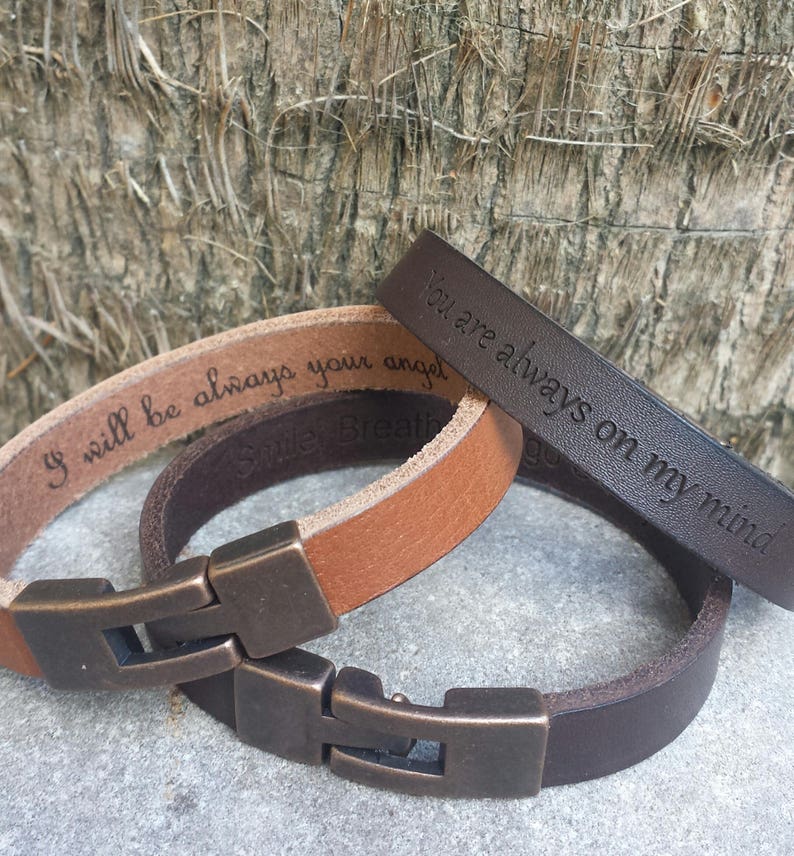 FREE SHIPPING-Bracelet For Men,Custom Men Jewelry,Personalize Leather Bracelet,Unisex Custom Bracelet,Leather Band Engraved,Custom Men Cuff 