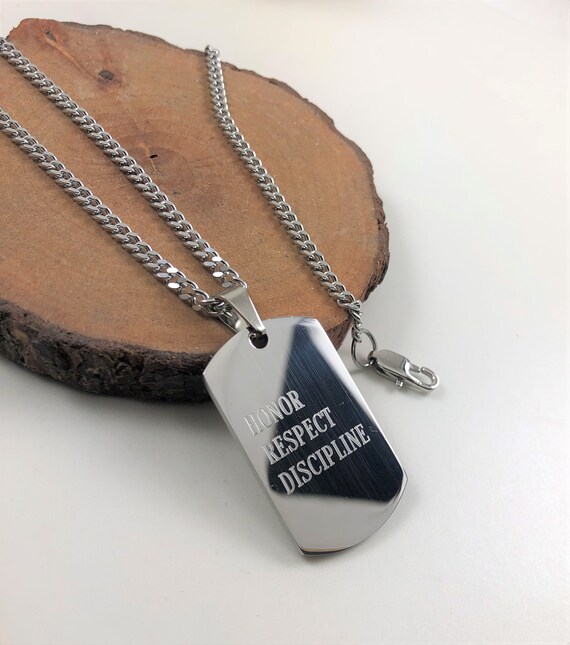 Inspirational Dog Tag Necklace Mens 