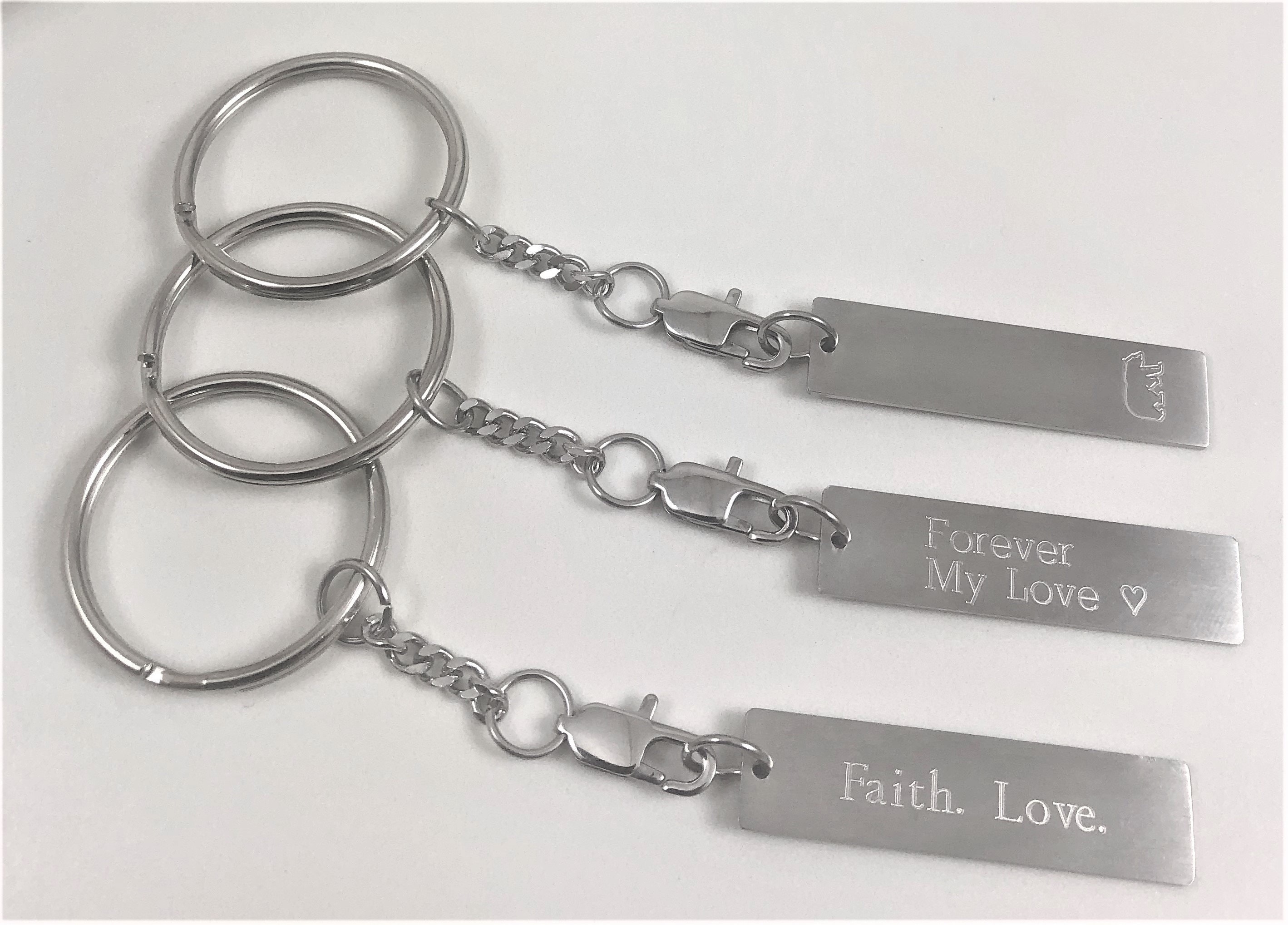 Text Keychains Personalized Keychains Custom Photo Keychain With Text Engraving ...
