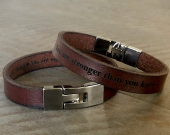 Personalisiertes Lederarmband, Personalisiertes Band, Unisex Schmuck