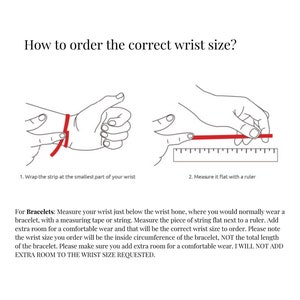 K&ouml;nnte beinhalten: Diagramm, das zeigt, wie man sein Handgelenk f&uuml;r ein Armband misst. Wickeln Sie ein Ma&szlig;band oder eine Schnur um Ihr Handgelenk, direkt unterhalb des Handgelenkknochens. Messen Sie die Schnur mit einem Lineal. F&uuml;gen Sie zus&auml;tzlichen Platz f&uuml;r eine bequeme Passform hinzu. Die Messung, die Sie erhalten, ist der innere Umfang des Armbands, nicht die Gesamtl&auml;nge.