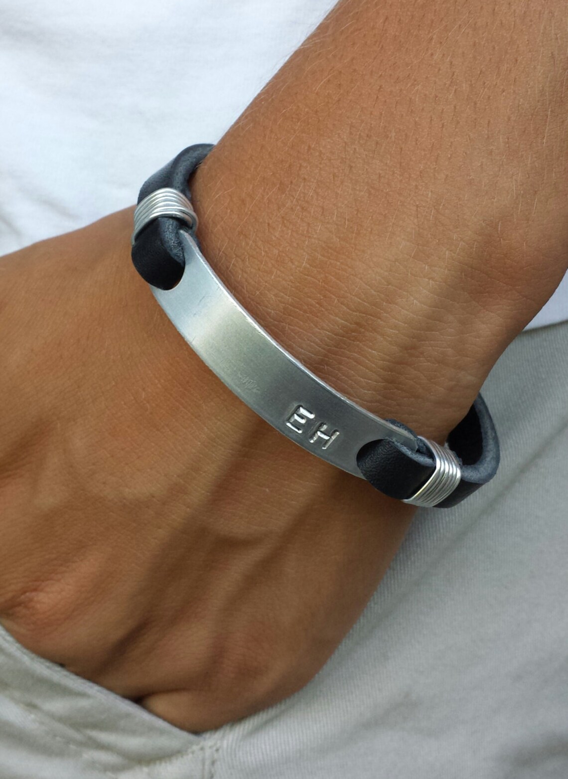 FREE Shippingpersonalized Men Bracelet Leather Bracelet Etsy