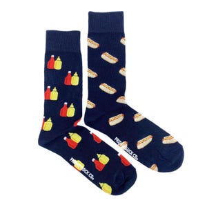 Men&#39;s Socks | Hotdogs & Condiments | Friday Sock Co Mismatched Socks | BBQ Socks | Ketchup Socks | Mustard Socks | Summer Socks | Food Socks