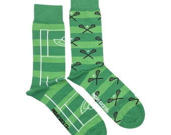 Mens Socks | Lacrosse Socks | Friday Sock Co Mismatched Socks | Boyfriend Gifts | College Sports Socks | Thoughtful Gifts for Him | Lacrosse