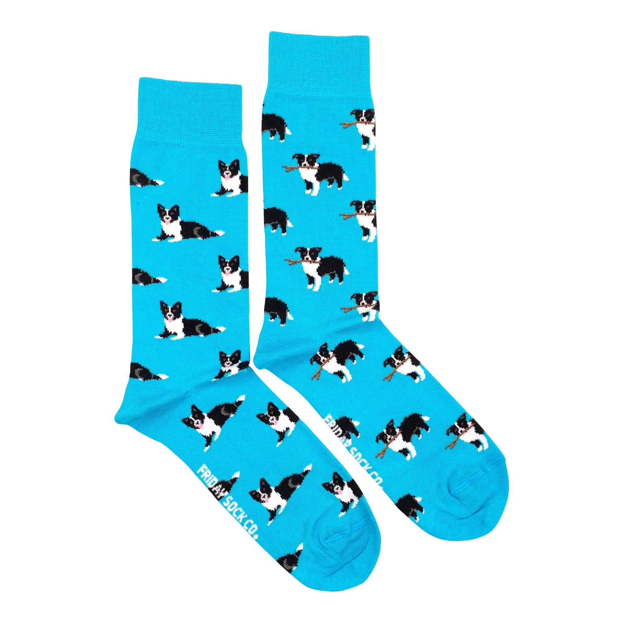 Meias masculinas | Border Collie | Meias incompatíveis Friday Sock Co | Meias para cães | Amante de cães | Meias para animais