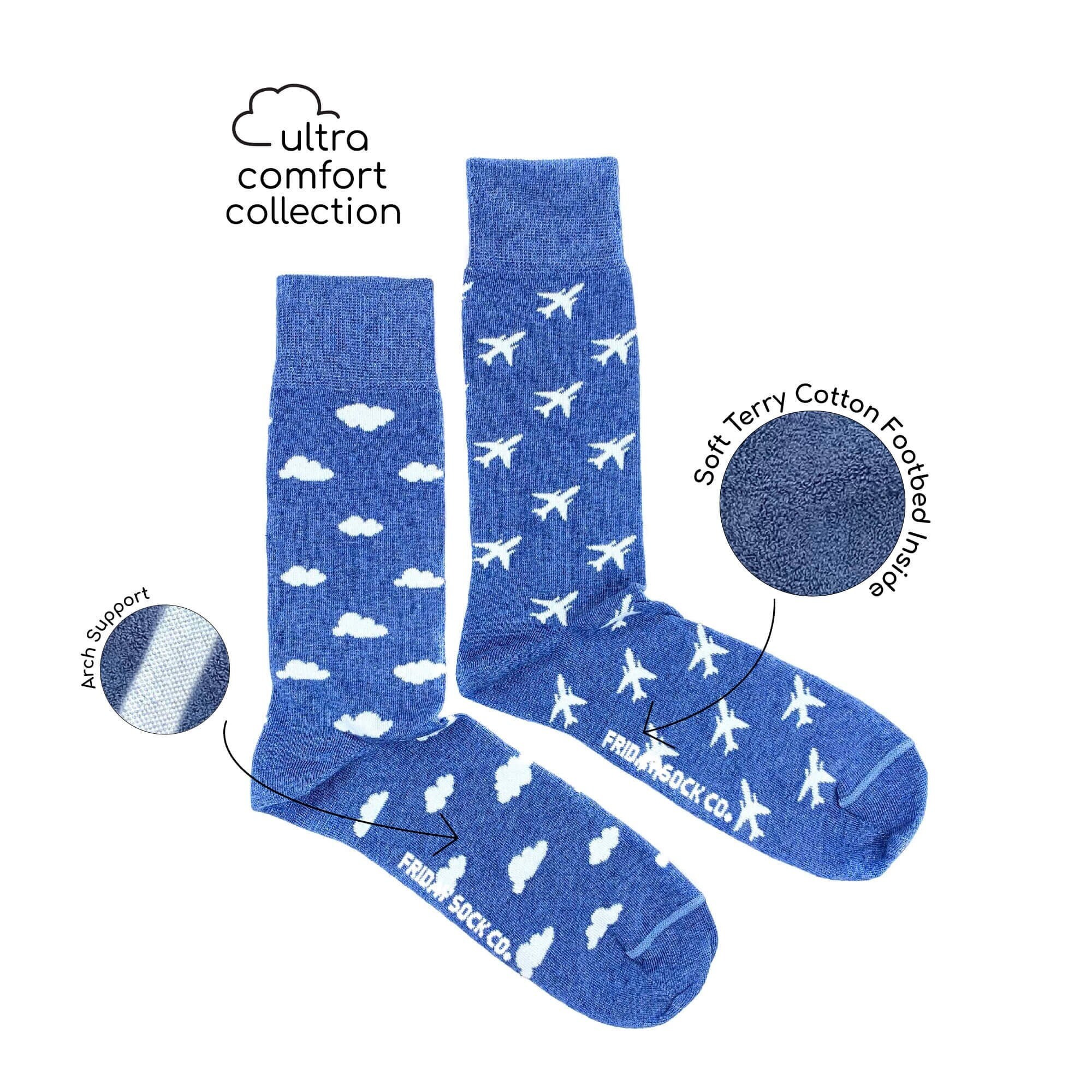 Amazon Jungle Eenvoud Bedelen Ultra Comfort sokken voor heren Vliegtuig & Wolken Friday - Etsy België