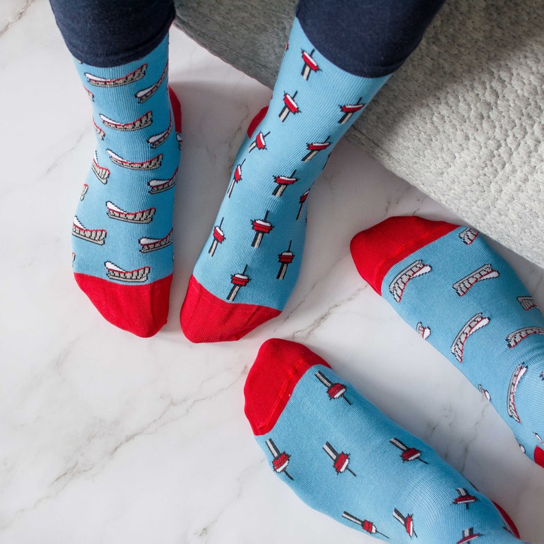 Men's Socks Calgary Tower & Saddledome Friday Sock Co. Etsy