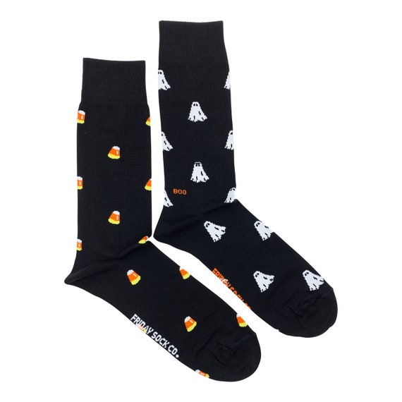 Halloween Socks Near Me 2022 Men S Socks Ghost Candy Corn Friday Sock Co Etsy India