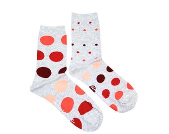 Women's Polka Dot Socks | Purposely Mismatched | Great Gift