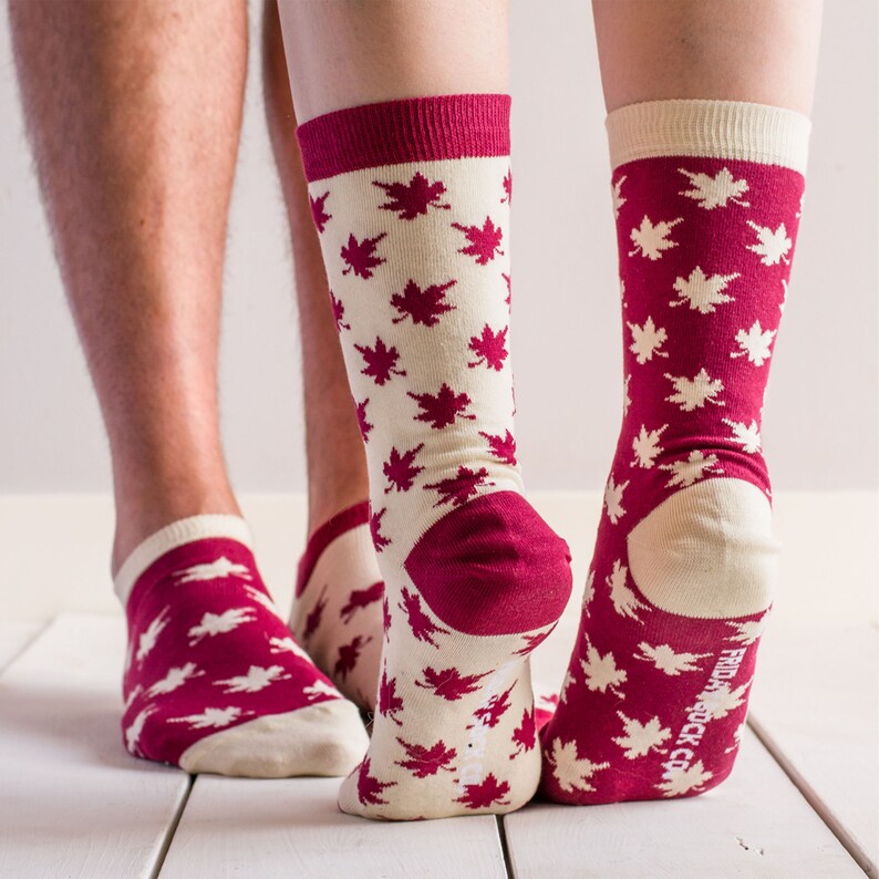 Women's Socks Canadian Maple Leaf Mismatched Socks Etsy