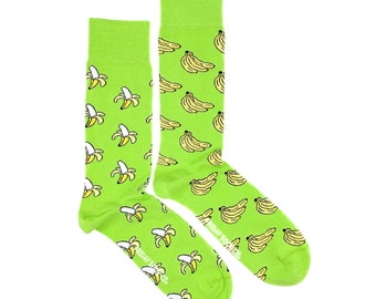 Men's Socks | Bananas | Friday Sock Co. Mismatched Socks | Tropical Socks | Jungle Socks | Fruit Socks | Monkey Socks | Banana Gift | Funny