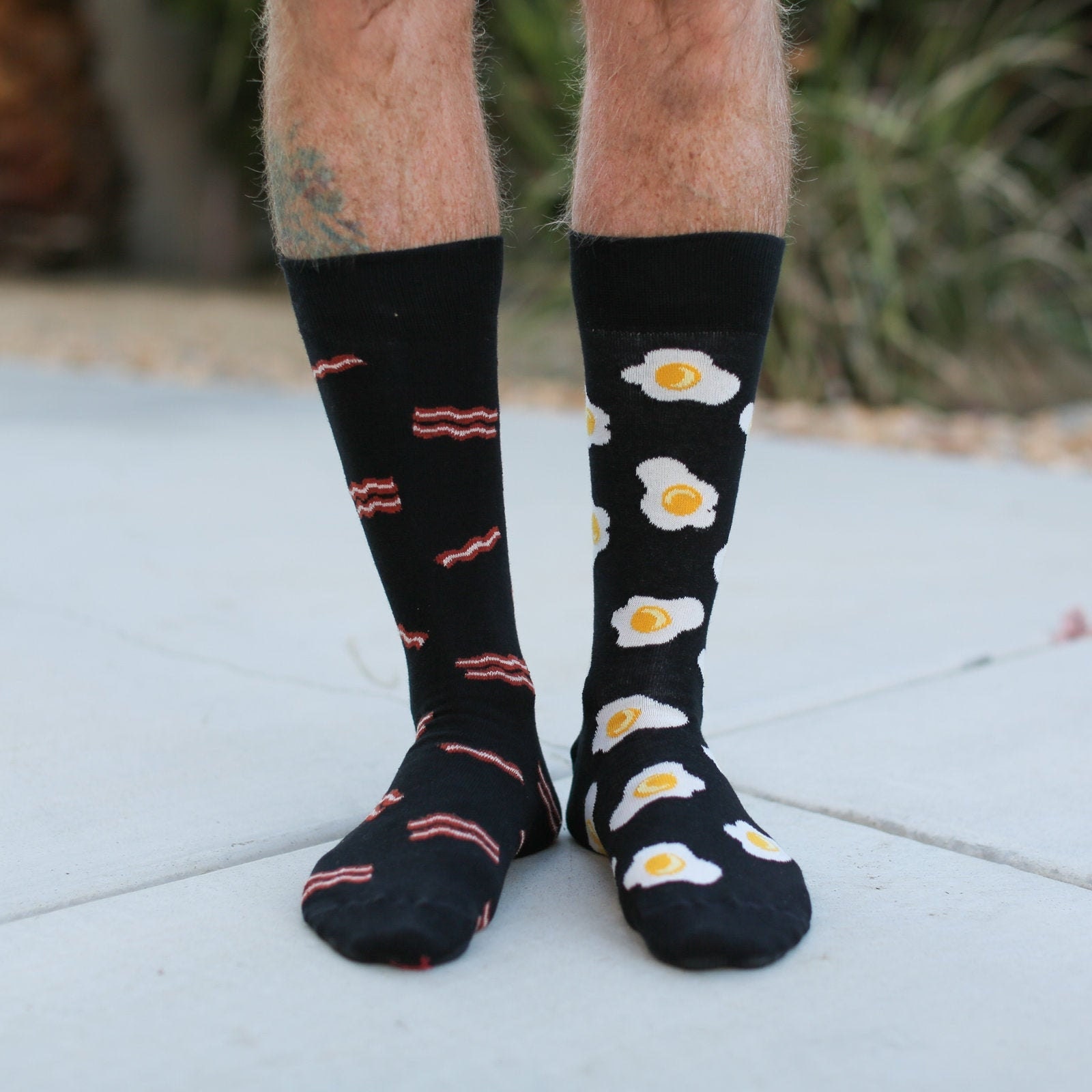 Mens Socks Bacon and Eggs Friday Sock Co Mismatched Socks Etsy
