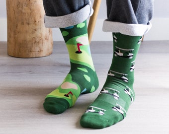 Golf Socks | Friday Socks | Fun Mismatched Socks | Golf Gift for Him | Men's Sock | Dad Socks  | Golf Gift | Sports Socks