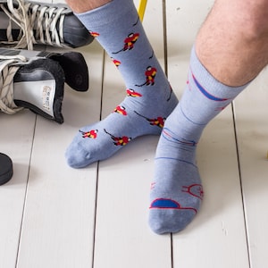 Men&#39;s Socks | Hockey Player & Rink | Friday Sock Co. Mismatched Socks | Hockey Socks | Sports Socks | NHL Socks | Hockey Gift | Sports Lover