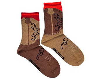 Women's Cowboy Boot Socks | Purposely Mismatched | Great Gift