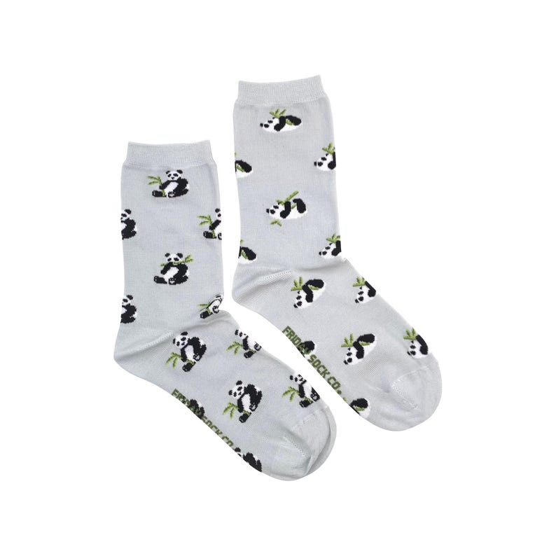 Women's Socks | Panda & Bamboo | Friday Sock Co Mismatched Socks | Bear Socks | Zoo Socks | Panda Gift | Cute Socks | Animal Socks | Fun