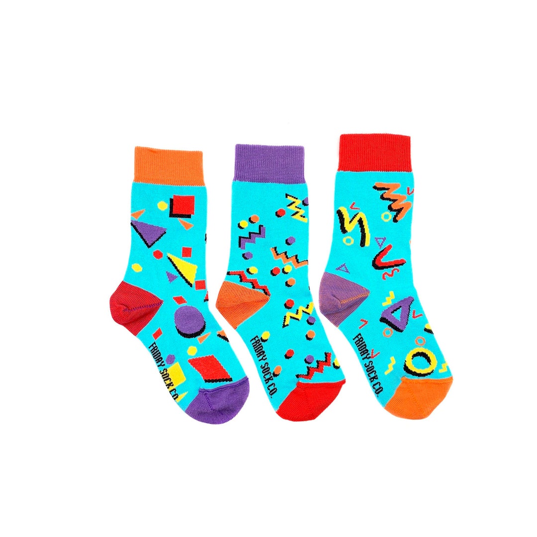Kid's Socks 80s Friday Sock Co Mismatched Socks Etsy