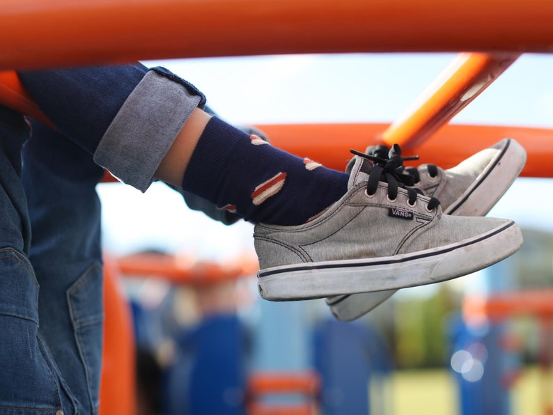 Kid's Socks Hot Dog Ketchup & Mustard Friday Sock Co Etsy