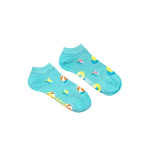 Women&#39;s Ankle Socks | Pool Party | Friday Sock Co. Mismatched Socks | Summer Socks | Fun Socks | Pool Floaty | Gift For Her | Vacation Socks