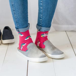 Women’s Socks | Unicorn Rainbow | Friday Sock Co Mismatched Socks | Fairytale Socks | Magical Socks | Fun Unicorn Socks | Unicorn Gift