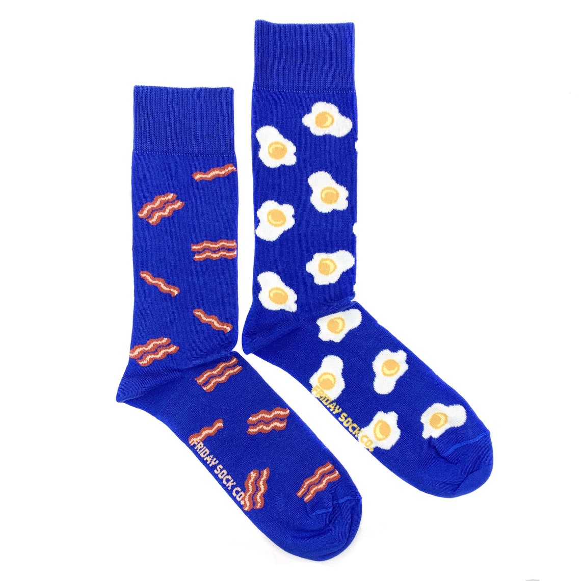 Men's Socks Bacon & Eggs Mismatched Socks Breakfast Etsy